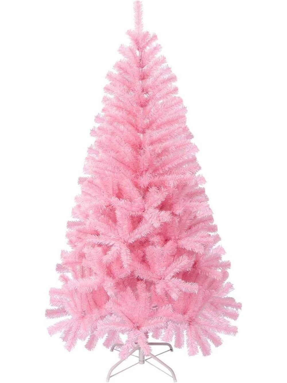 4FT Pink Christmas Tree with Metal Stand, 300 Branch Tips, Easy Assembly